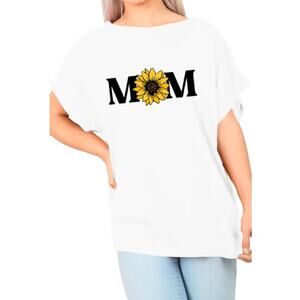 BLOOMCHIC 18-20 2X Plus White Short Sleeve Pullover Crew Neck TShirt Top NWT B78